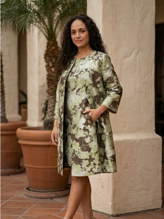 Tuckernuck Dresses & Skirts - Tuckernuck Floral Jacquard Dress & Jacket Set Size S/M Knee-Length Pockets